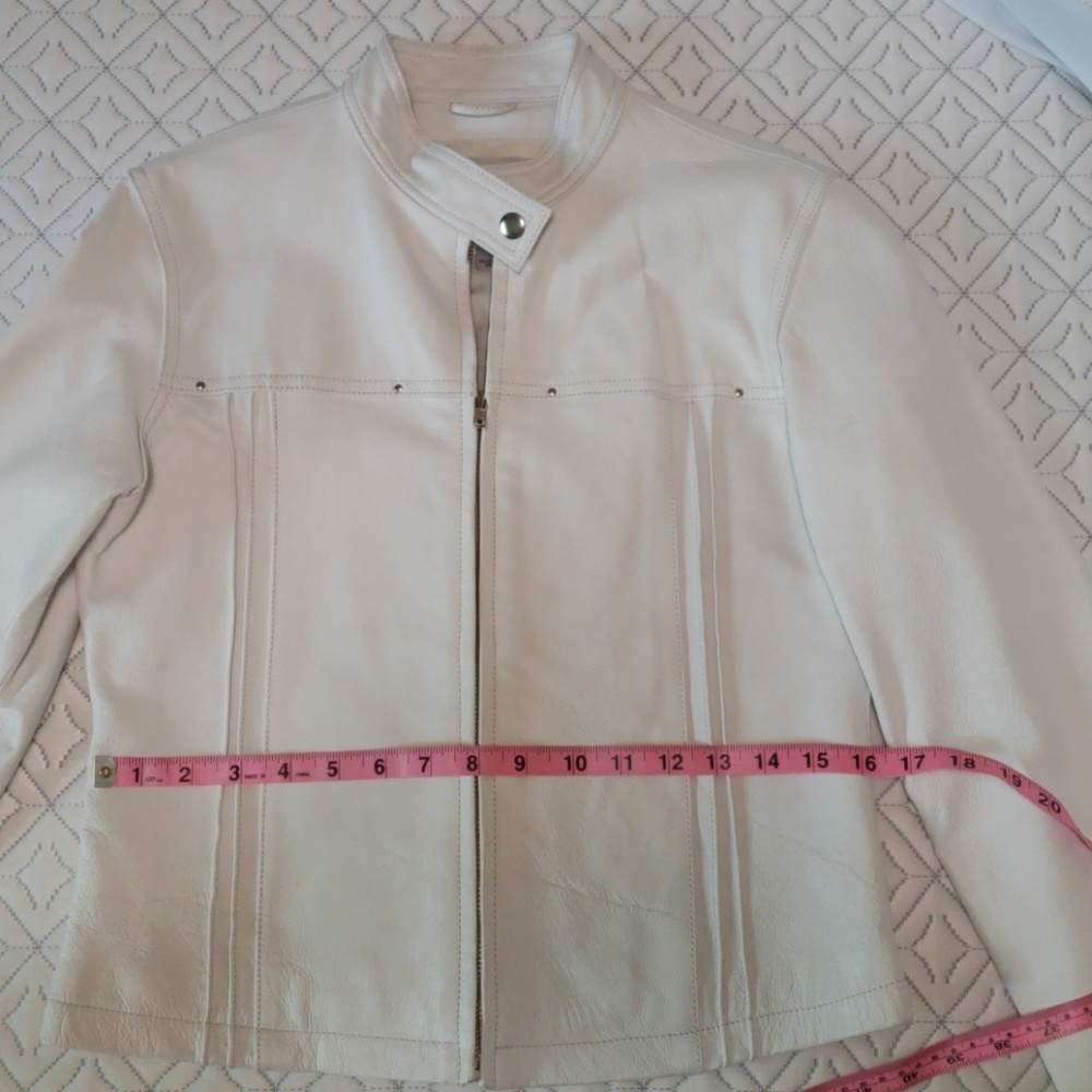 White Leather Moto Jacket